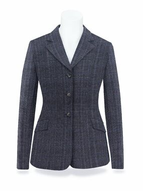 RJ Classics Orange Label Monterey Plaid Show Coat - Grey - NWT - 6R